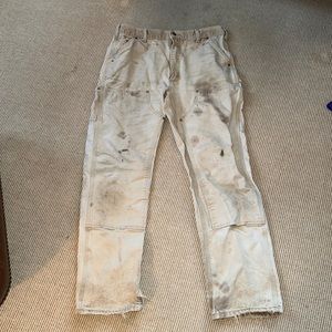 Well Worn Carhartt Double Front Canvas Work Pants